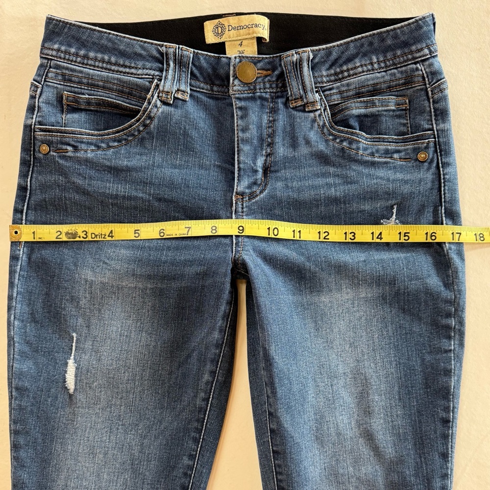 Democracy Tummy Control Distressed Frayed Ankle Skimmer (4) - Picture 7 of 15